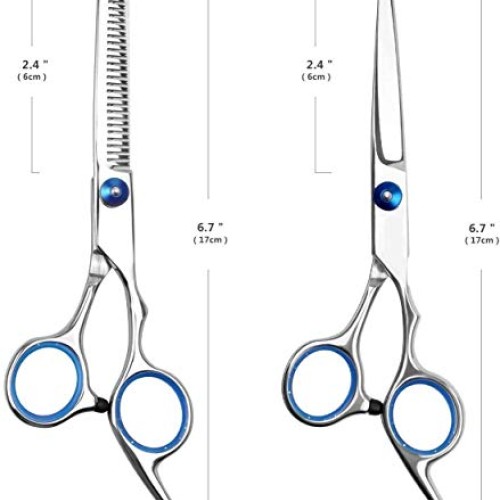 Professional Hair Cutting Scissors Set for Women & Men, Bangs Cu...