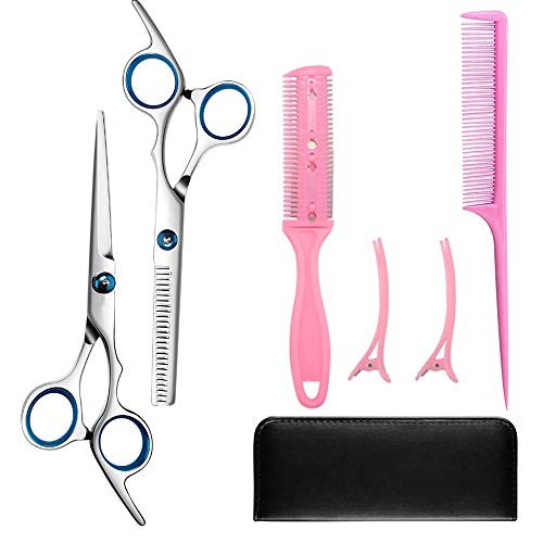 Professional Hair Cutting Scissors Set for Women & Men, Bangs Cu...