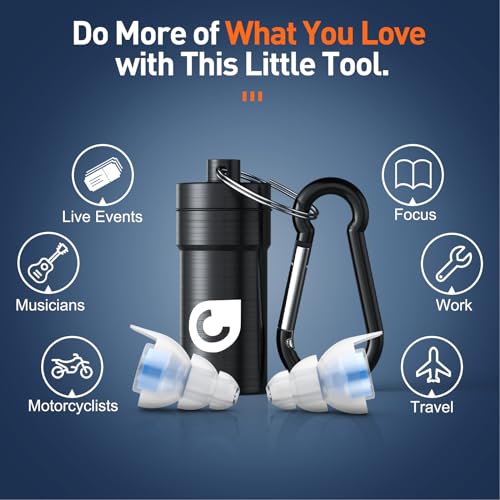 Reure High Fidelity Concert Ear Plugs, Noise Cancelling Silicone ...