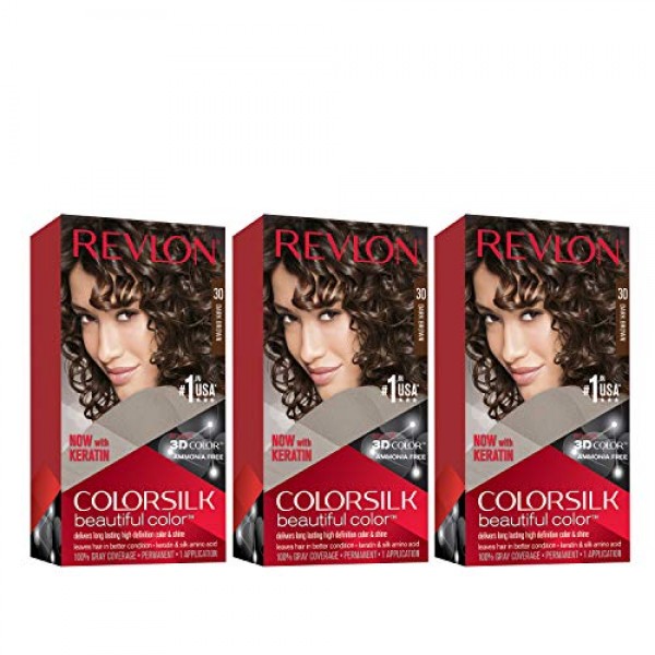 REVLON Colorsilk Beautiful Color Permanent Hair Color with 3D Gel...