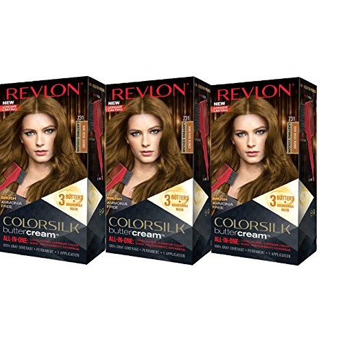 Revlon Colorsilk Buttercream Hair Dye, Dark Beige Blonde, Pack of 3