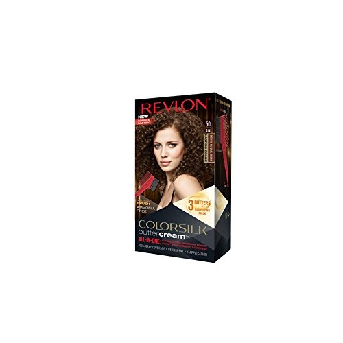 Revlon Colorsilk Buttercream Hair Dye, Medium Natural Brown, Pack...