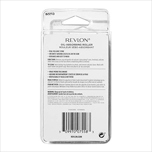 REVLON Oil-Absorbing Volcanic Face Roller, Reusable Facial Skinca...