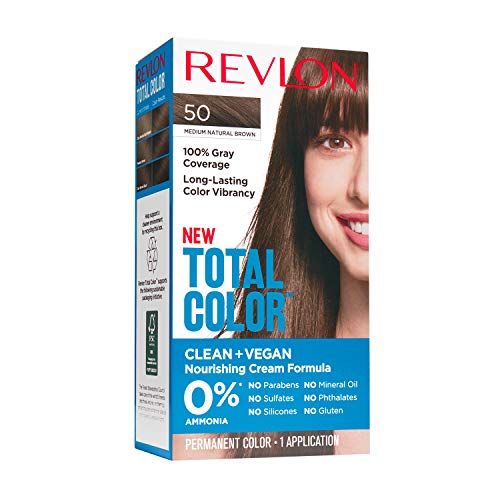 Revlon Total Color Permanent Hair Color, Clean and Vegan, 100% Gr...