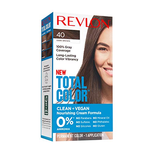 Revlon Total Color Permanent Hair Color, Clean and Vegan, 100% Gr...