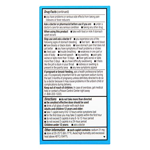 Rite Aid Naproxen Sodium Pain Relief Pills, 220 mg Caplets - 50 C...