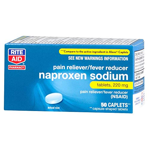 Rite Aid Naproxen Sodium Pain Relief Pills, 220 mg Caplets - 50 C...