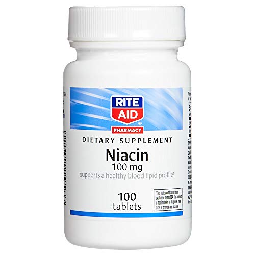 Rite Aid Niacin, 100mg - 100 Tablets | Vitamin B3 Supplement