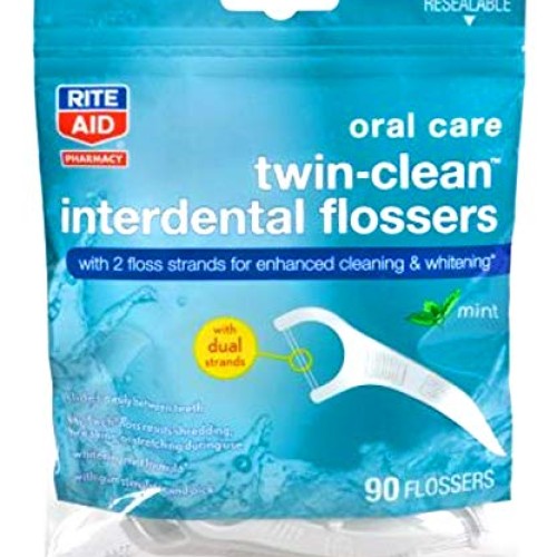 Rite Aid Oral Care Twin Clean Interdental Flossers 90 ct