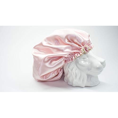 Adults IVORY/BURGUNDY Reversible Satin Hair Bonnet Handmade By RJ...