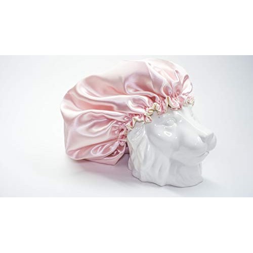 Adults IVORY/BURGUNDY Reversible Satin Hair Bonnet Handmade By RJ...