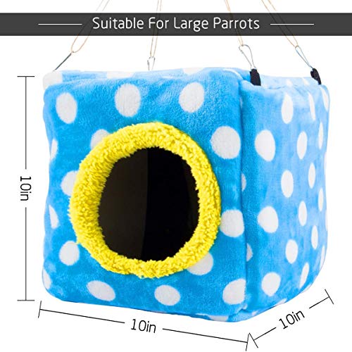 Roagerly Multi-Sized Bird Snuggle Hut Nest- Winter Warm Plush Bir...