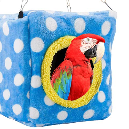 Roagerly Multi-Sized Bird Snuggle Hut Nest- Winter Warm Plush Bir...