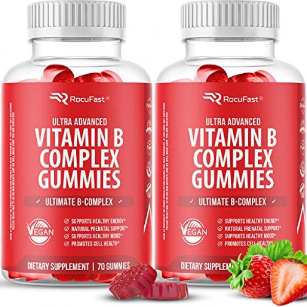 Vitamin B Complex Gummies Supplement - Potent Vitamin B12, B3, B5...