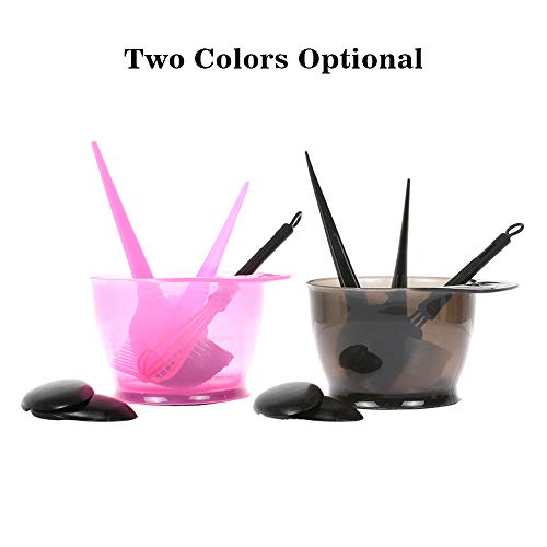 Roeam 5PCS Hair Dye Color Brush and Bowl Set Ear Caps Dye Mixer H...