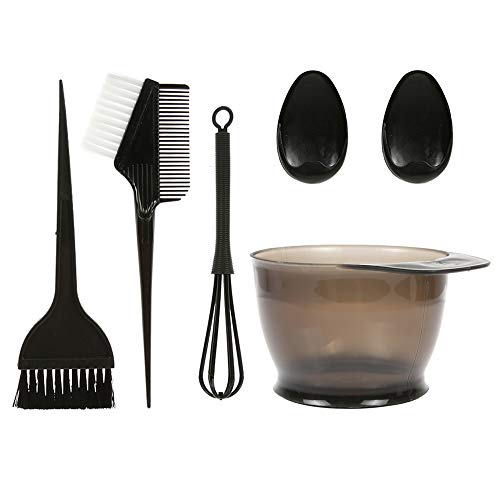 Roeam 5PCS Hair Dye Color Brush and Bowl Set Ear Caps Dye Mixer H...