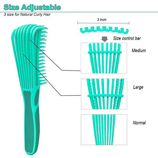 3 Pcs Detangling Brush Set with Hair Scalp Massager & Hair Comb, ...