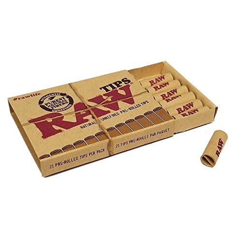 RAW Black Rolling Papers 1 1/4 6 Packs, Pre Rolled Tips 3 Pack...