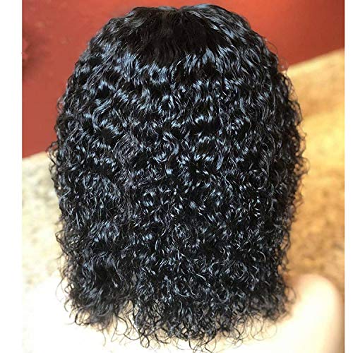 Peruvian Bob Curly 136 Lace Front Human Hair Wigs For Black Women...