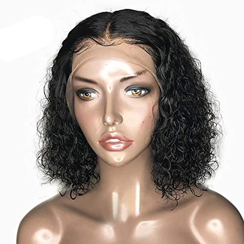 Peruvian Bob Curly 136 Lace Front Human Hair Wigs For Black Women...