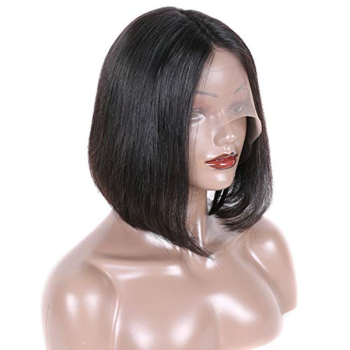 Short Lace Front Human Hair Wigs Peruvian Straight Hair Bob Wig P...