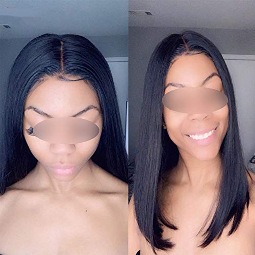 Short Lace Front Human Hair Wigs Peruvian Straight Hair Bob Wig P...