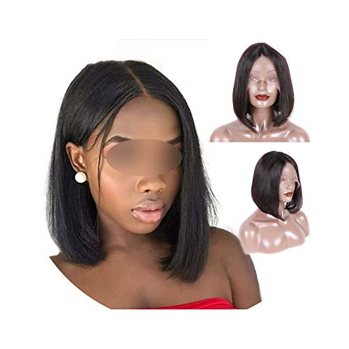 Short Lace Front Human Hair Wigs Peruvian Straight Hair Bob Wig P...