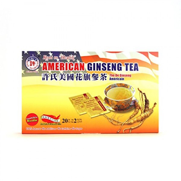 Hsus Ginseng SKU 1034 | American Ginseng Tea, 20ct | Cultivated ...
