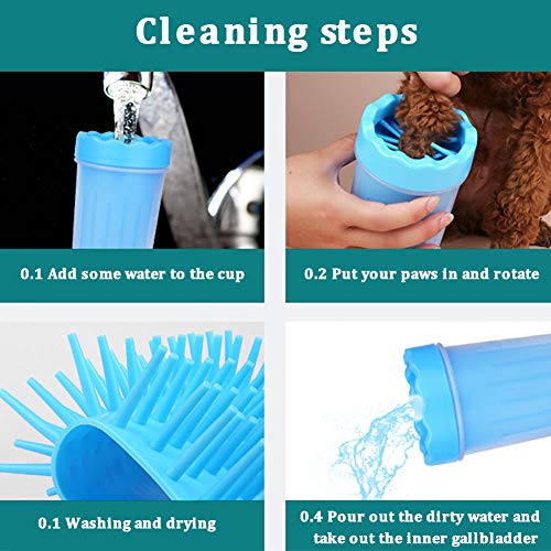 Rose-only Dog Paw Washer , Portable Soft Silicone Pet Paw Cleaner...