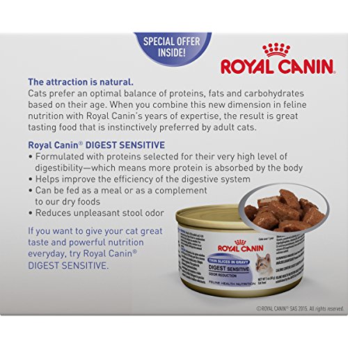 Royal Canin Digest Sensitive Thin Slices in Gravy Wet Cat Food, 3...