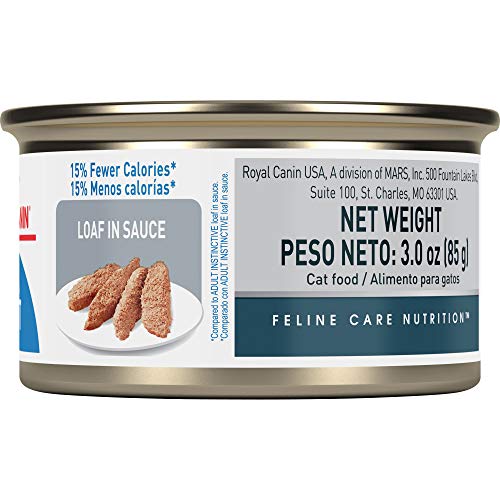 Royal Canin Feline Care Nutrition Ultra Light Loaf In Sauce Canne...