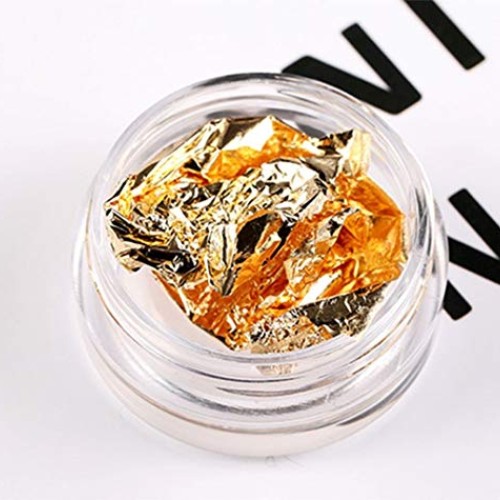 RSGDWD Nail Accessories, Gold and Silver foil Nail Decoration, Fi...