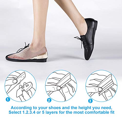 RTDEP 2Pairs 5-Layer Height Increase Insole Silicone Men Women He...
