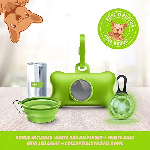 Ruff N Ruffus 360° Tangle-Free 16 ft Retractable Dog Leash + Fre...