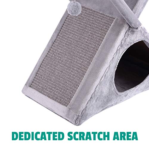 Ruff n Ruffus Foldable Cat Tower Tree + Free Bonus Handheld Chas...