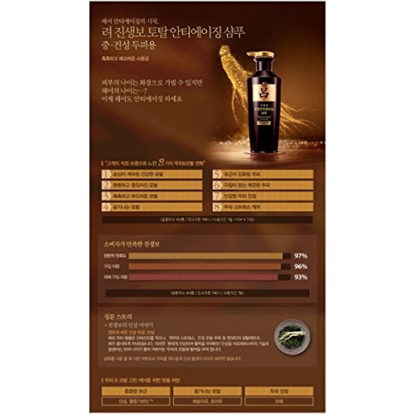 Ryoe Korean Jinsaengbo Total Anti Aging Shampoo 400ml