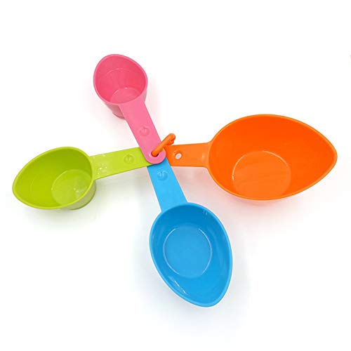 Rypet Dog Food Scoop Set of 4 - Plastic Measuring Cups for Dog, C...