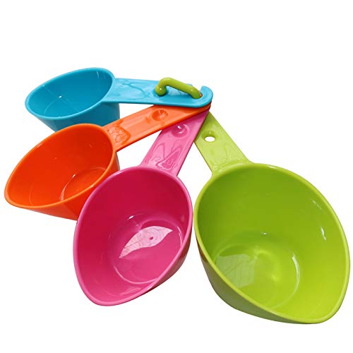 Rypet Dog Food Scoop Set of 4 - Plastic Measuring Cups for Dog, C...