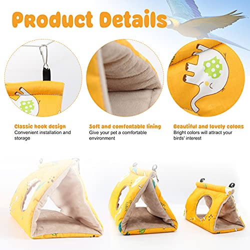 Rypet Winter Warm Bird Nest House - Hanging Hammock Velvet Shed H...