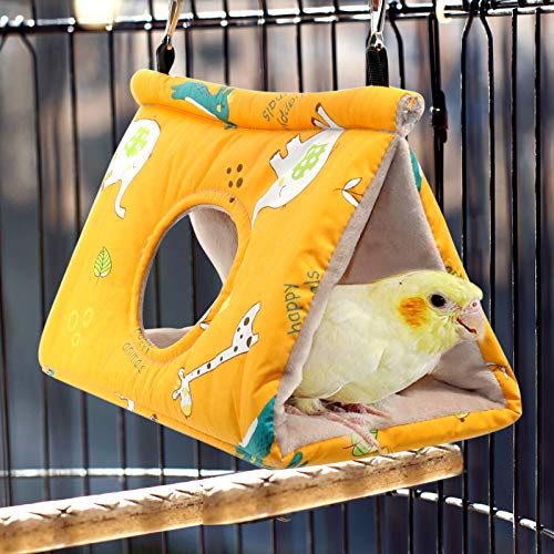 Rypet Winter Warm Bird Nest House - Hanging Hammock Velvet Shed H...