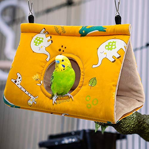 Rypet Winter Warm Bird Nest House - Hanging Hammock Velvet Shed H...