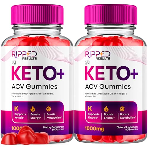 2 Pack Ripped Results Keto ACV Gummies Advanced Formula, Ripped...