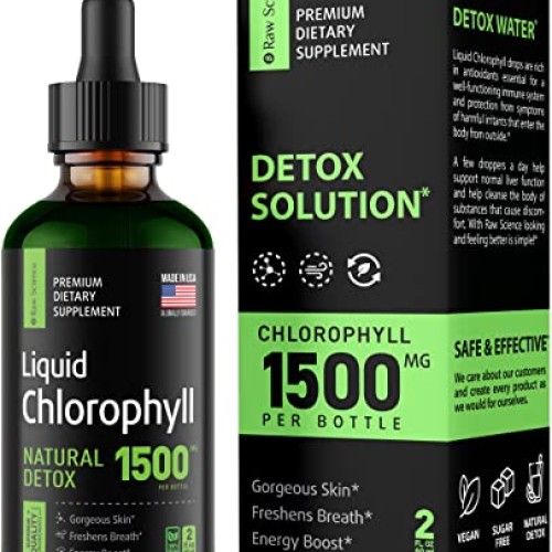 Chlorophyll Liquid Drops - Organic Chlorophyll - Natural Energy B...