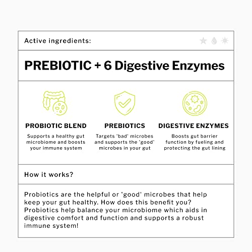 Probiotic Drops For Women & Men, Digestive Enzymes with Probiotic...
