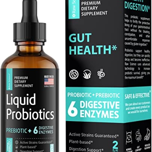 Probiotic Drops For Women & Men, Digestive Enzymes with Probiotic...
