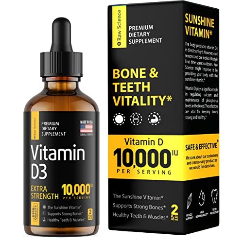 Vitamin D3 Supplement 10000 iu | Vitamin D Liquid Drops for Faste...