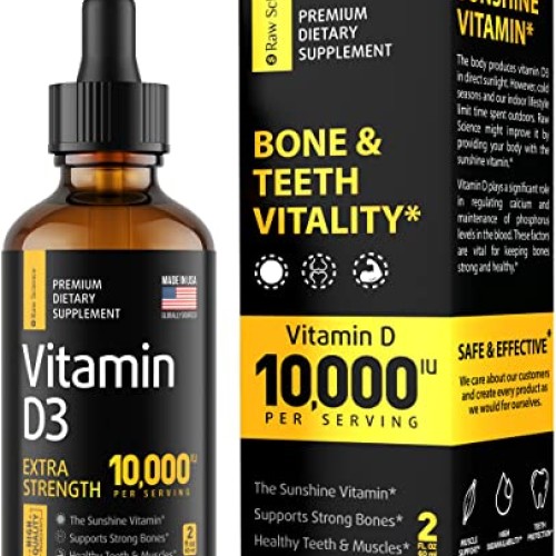 Vitamin D3 Supplement 10000 iu | Vitamin D Liquid Drops for Faste...