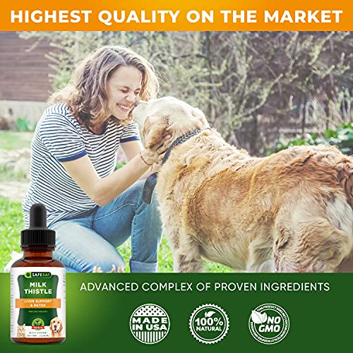 Dog Supplement and Cat Supplement - Milk Thistle by SafeBay – 450...