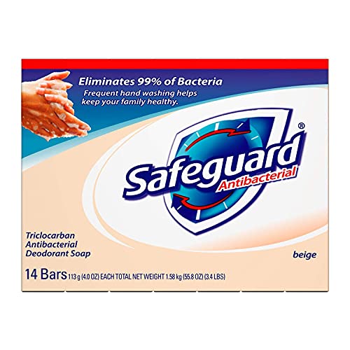 PACK OF 16 BARS Safeguard BEIGE Antibacterial Bar Soap for Men ...