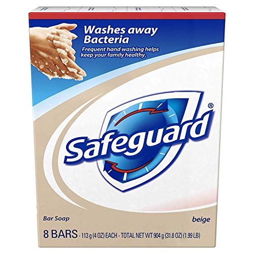 Safeguard Antibacterial Hand Bar Soap, 4 oz bars, 8 ea Pack of 2